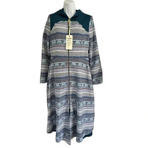 Noor Collection hooded kaftan dress jacket long sleeve women's size 9/10